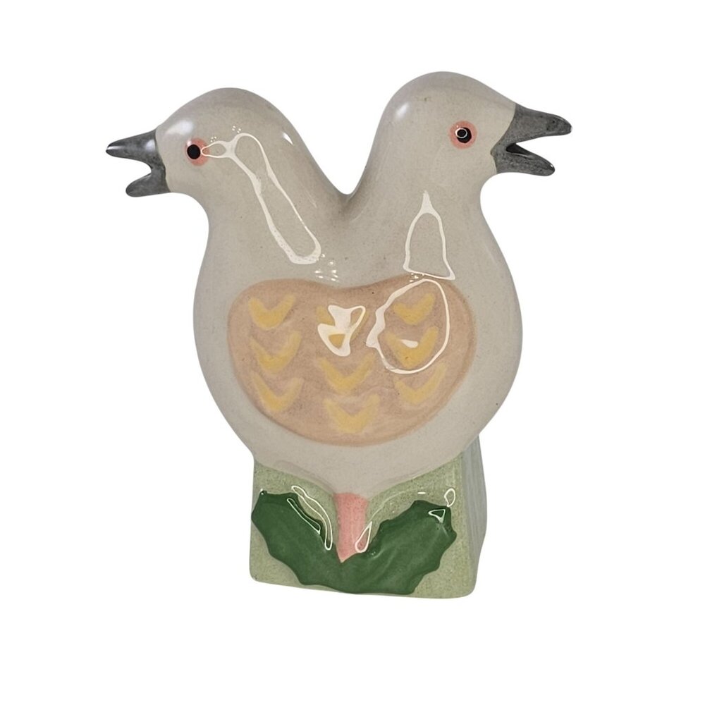 Rachel Bass Christmas Collection Pie Birds Two Turtle Doves LE *Chipped*